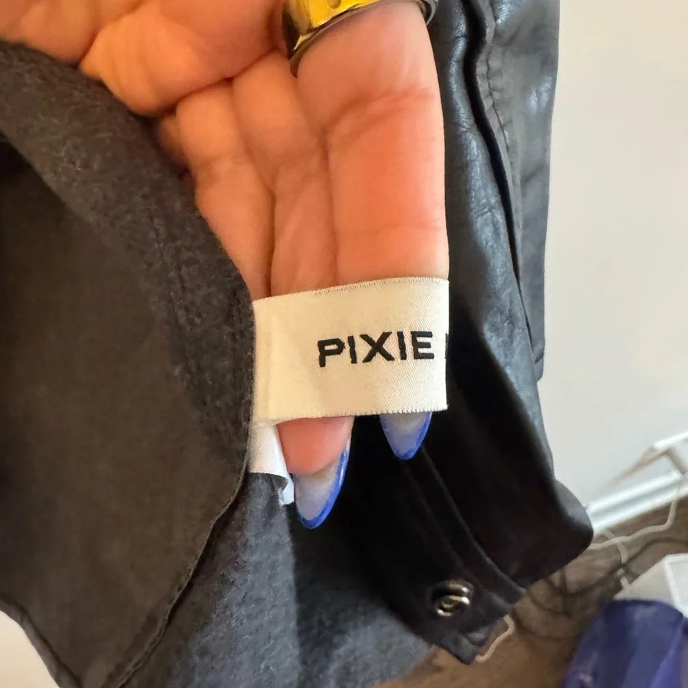 Pixie Marker OS Black Leather Jacket